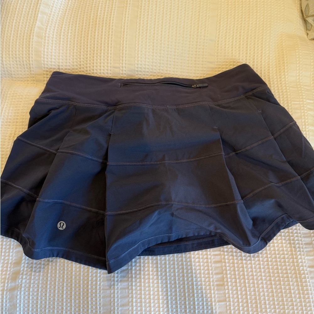 Lululemon Charcoal Pace Rival Athletic Skirt